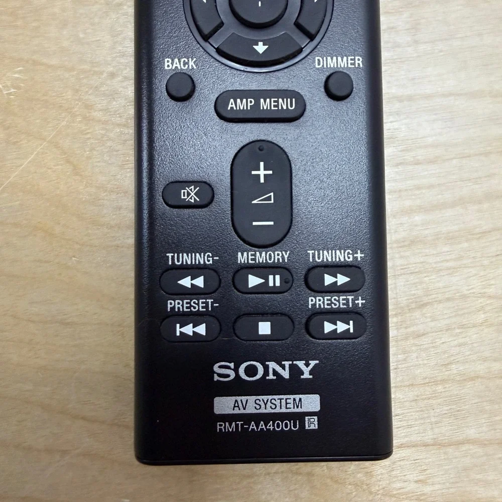 Sony RMT-AA400U AV System Remote Control Bluetooth Pairing Black Genuine OEM